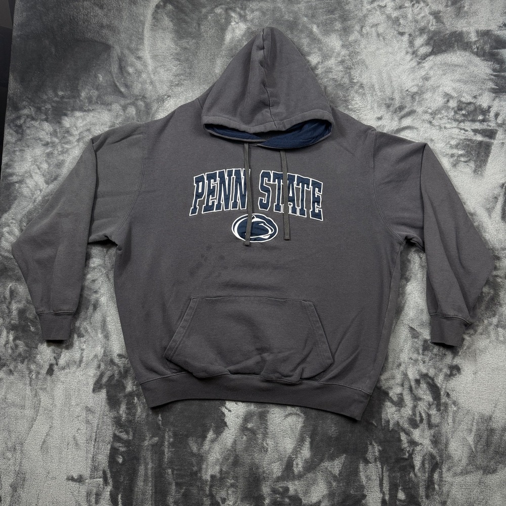 Colosseum Hoodie Mens XXL Gray Penn State Nittany Lions Embroidered Pullover